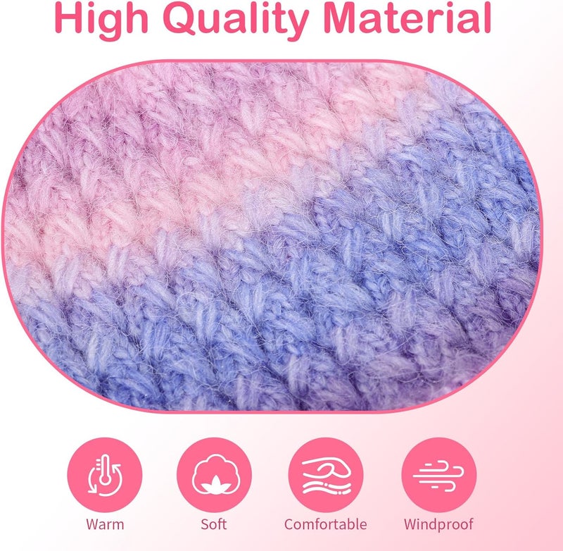 Peninpha Winter Hat for Kids Children, Girls Beanie with Pom Pom, Girls Accessories Knit Beanies Cap Age 7-12 - Image 4
